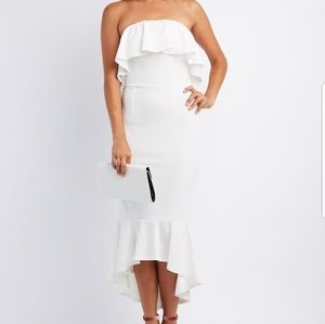 Charlotte Russe Ruffle-Trim Strapless Maxi Dress